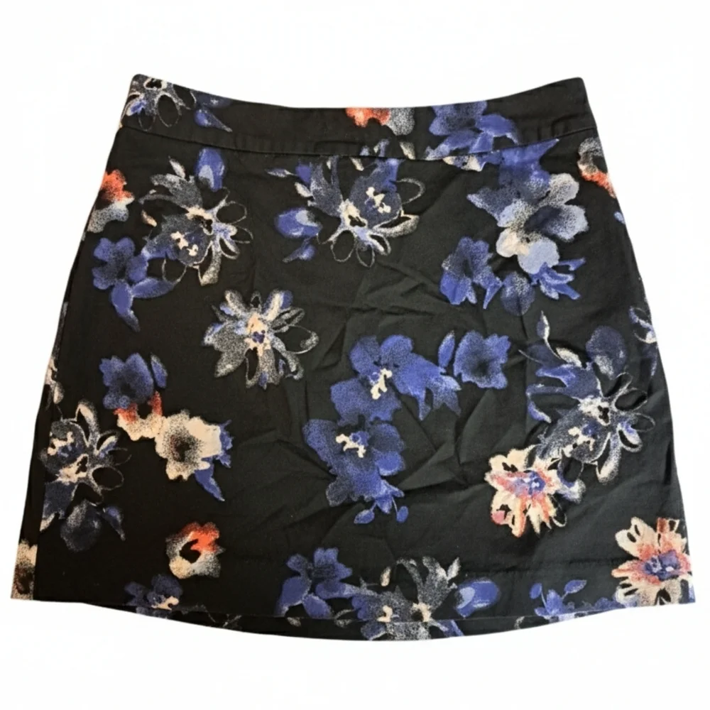 Jacob Black and Blue Floral Mini Skirt - Picture 1 of 1